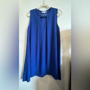 Royal Blue Sleeveless Dress Above Knee Dress, Size Medium